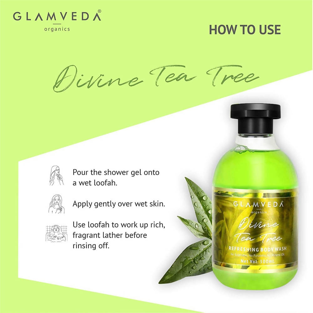 Glamveda Divine Tea Tree Nourishing Body Wash | Grocsy