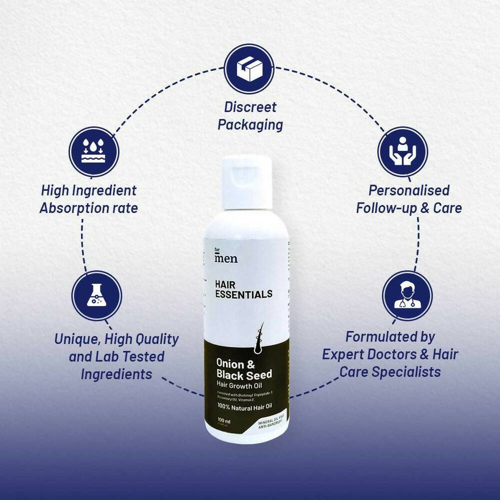 ForMen Onion & Black Seed Hair Growth Oil | Grocsy