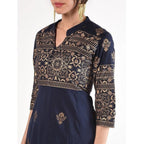 Cheera Women's Hand Block Print Anarkali Kurta (CH-031K) | Grocsy
