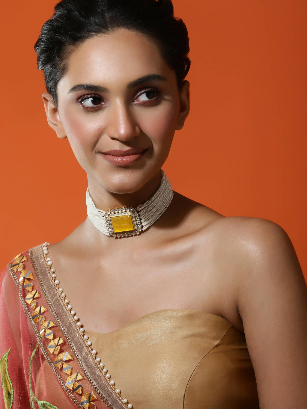Women's Gold-Polished Necklace - Ruby Raang | Grocsy