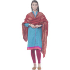 A R Silk Mehroon Color Chanderi Gold Print Chanderi Cotton Dupattas and Chunnis | Grocsy