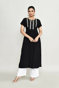 Joban Fashion Black Rayon Tunic | Grocsy