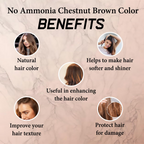 VedicAyurveda Henna Based Hair Colour, Natural brown and Chestnut Brown | Grocsy