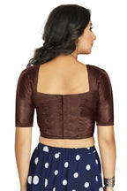 Aastha Fashion Women's Coffee Art Silk Designer Traditional Readymade Blouse | Grocsy