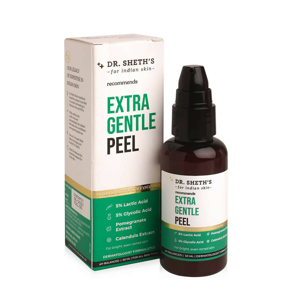 Dr. Sheth's Extra Gentle Peel With 10% AHA, For Even-Toned & Bright Skin, For All Skin Types | Grocsy