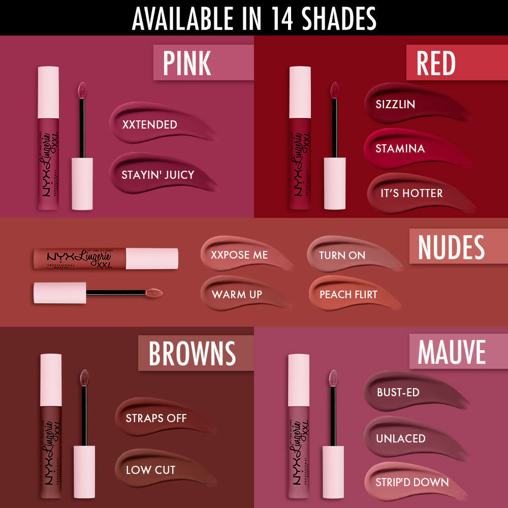 NYX Professional Makeup Lip Lingerie XXL Matte Liquid Lipstick - Xxpose Me | Grocsy