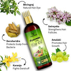 Wildera Bringha Ayurvedic Hair Oil, Hair Fall Control and Hair Growth with Bringharaj Oil | Grocsy