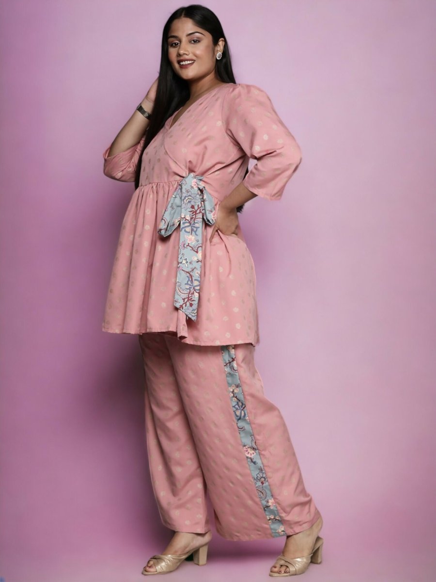 Ahalyaa Women's Traditional wear Tunic - Pink | Grocsy