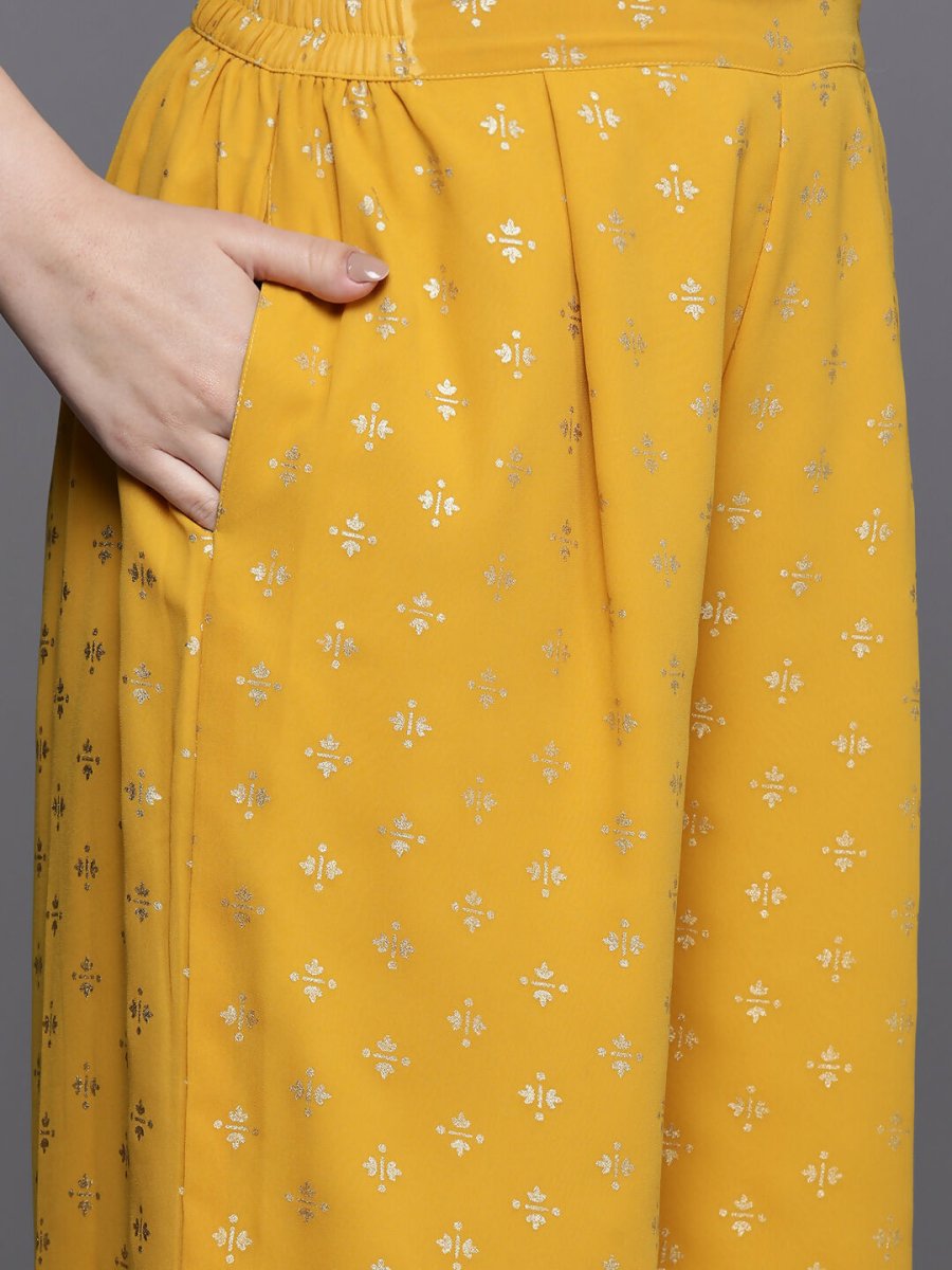 Ahalyaa Women's Traditional Wear Co-ods - Mustard | Grocsy