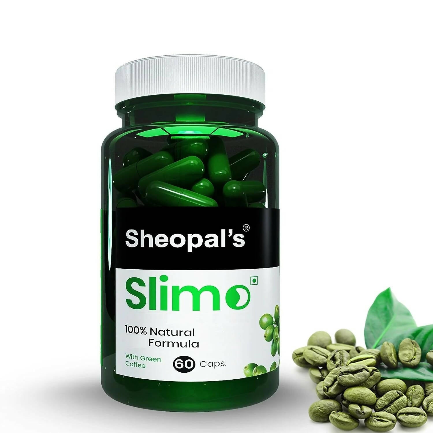 Sheopal's Slimo Pure & Natural Green Coffee Extract Capsules | Grocsy