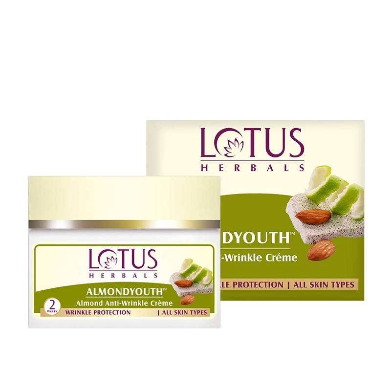 Lotus Herbals Almondyouth Almond Anti-Wrinkle Cream | Grocsy