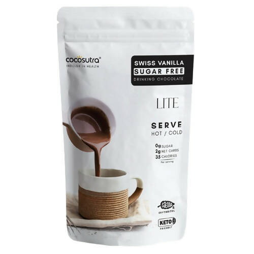 Cocosutra Lite - Sugar Free Drinking Chocolate Mix - Swiss Vanilla | Grocsy
