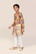 Joban Fashion Georgette Yellow Kurta With Straight Fit Pant | Grocsy