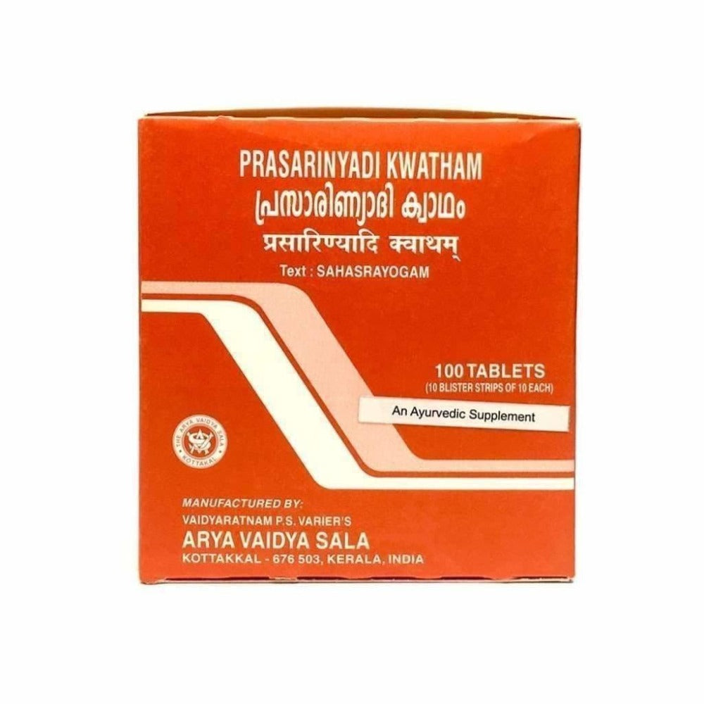 Kottakkal Arya Vaidyasala - Prasaranyadi Kwatham (10 strips each 10 Tablet) | Grocsy