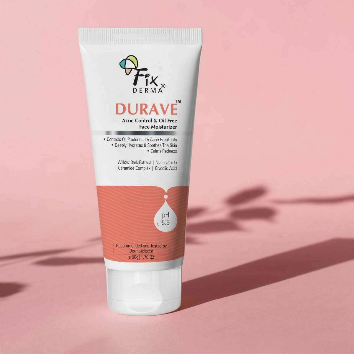 Fixderma Durave Acne Control & Oil Free Moisturizer for Face with Glycolic Acid | Grocsy