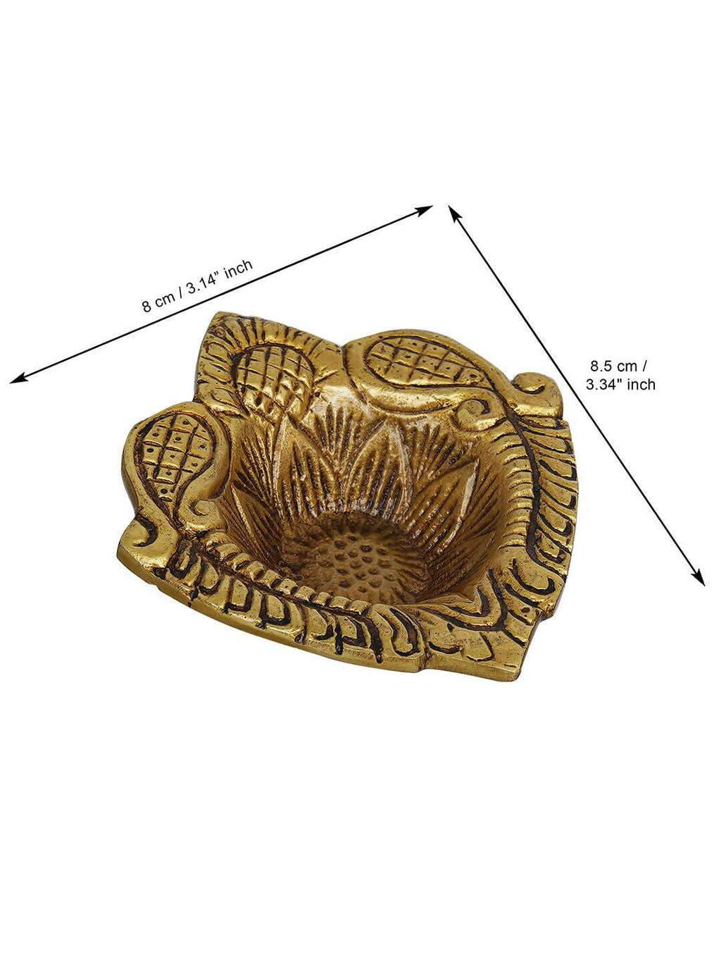 eCraftIndia Beige Ethnic Design Diyas | Grocsy