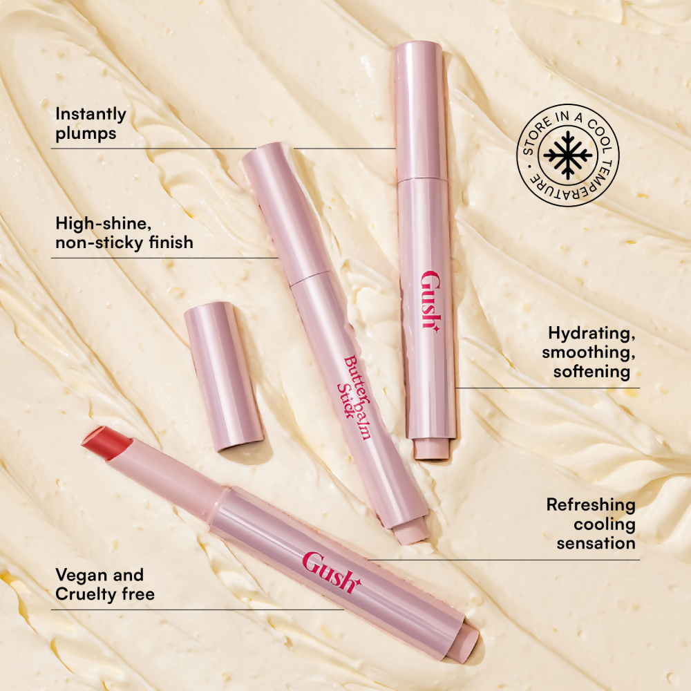Gush Beauty Hybrid Gloss Butter Balm High Shine & Hydrating - Universal Warm Berry | Grocsy