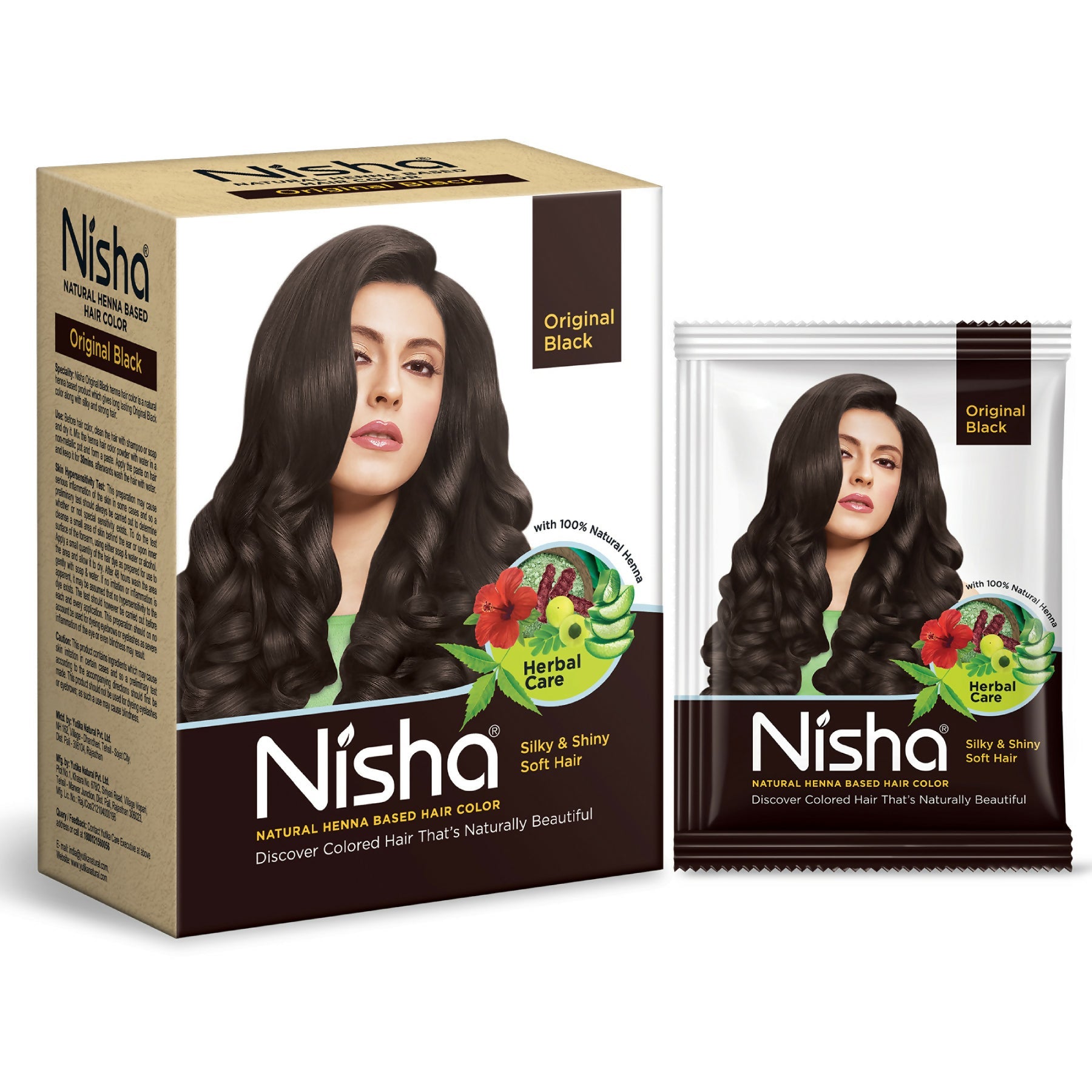 Nisha Henna Based Hair Colour for Women & Men Original Black | Grocsy