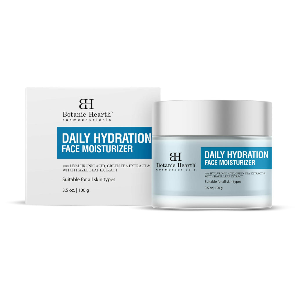 Botanic Hearth Daily Hydration Moisturizer for Face with Hyaluronic Acid & Green Tea Extract | Grocsy