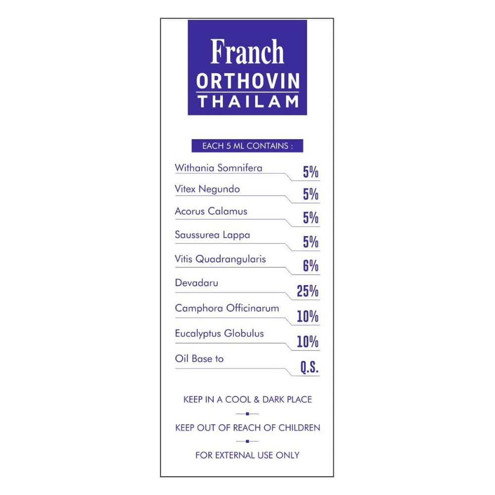 Franch Orthovin Thailam Highly Concentrated Oil | Grocsy