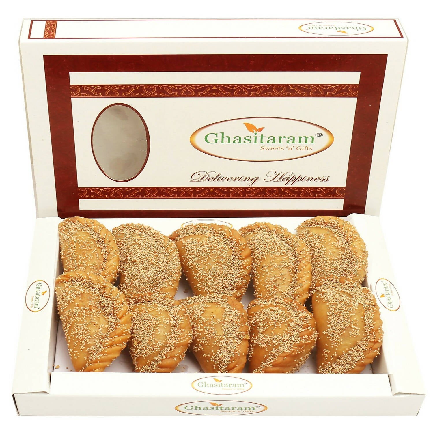 Ghasitaram Holi Sweets - Roasted Khus Khus Gujiya | Grocsy