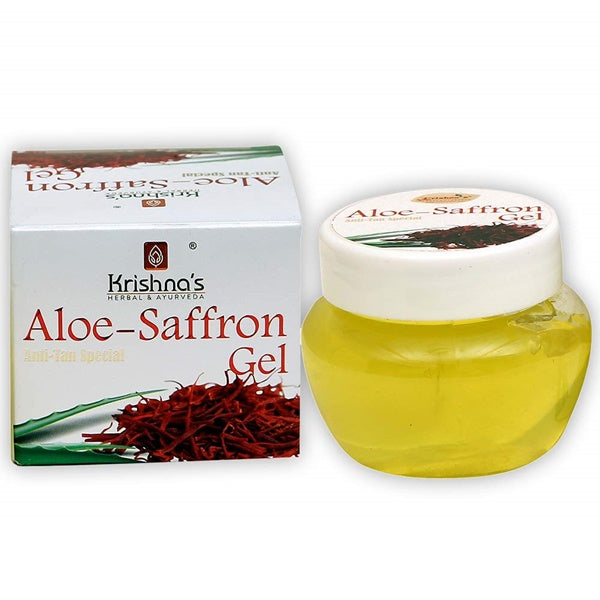 Krishna's Herbal & Ayurveda Aloe Vera Saffron Gel | Grocsy