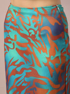 Myshka Women's Multi Printed Knee Length Party Embellished Skirts | Grocsy