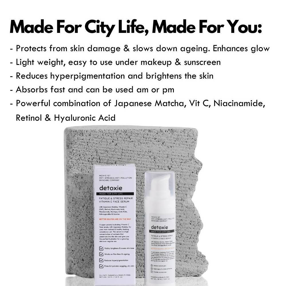 Detoxie Fatigue & Stress Repair Vitamin C Face Serum | Grocsy