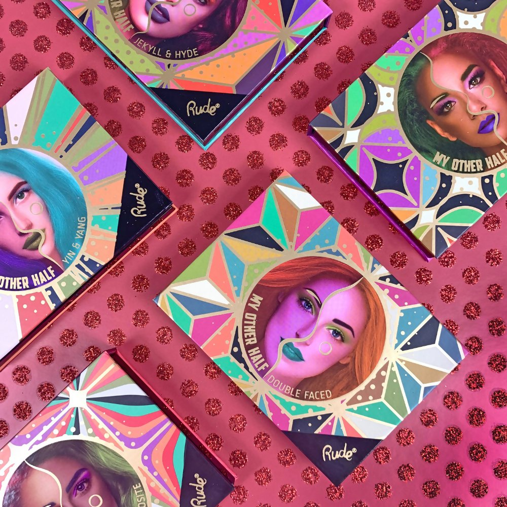 Rude Cosmetics My Other Half Duo Shade Face Palette - Double Faced | Grocsy