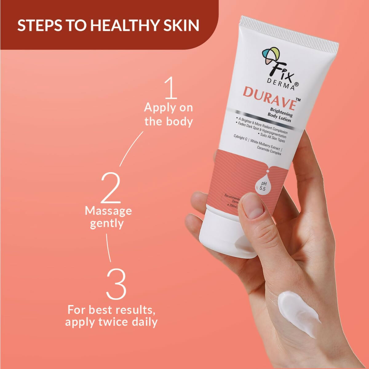 Fixderma Durave Brightening Body Lotion with Ceramide For Hyperpigmentation & Dark Spots | Grocsy