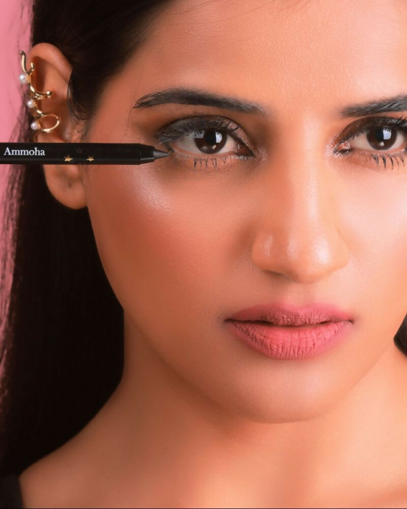 Ammoha Cosmetics Black waterproof Kohl Pencil | Grocsy