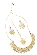 Mominos Fashion Johar Kamal Traditional Rajwadi Design Heavy Golden Colour Necklace Set | Grocsy