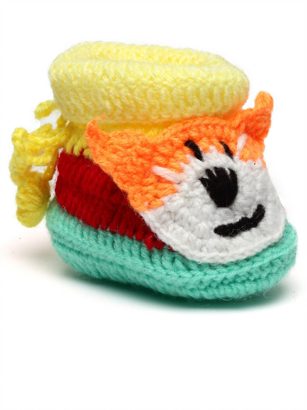 Chutput Kids Woollen Hand Knitted Dog Face Detailed Booties - Multi | Grocsy