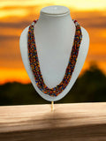 Inhanns Bloom Handmade Beaded Only Necklace - 12 Layers - Multicolor Necklace | Grocsy