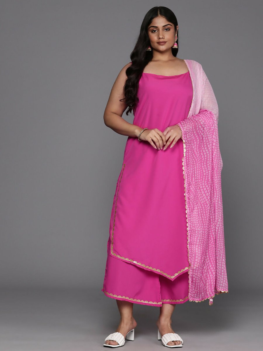 Ahalyaa Women's Traditional wear Kurta Set - Pink | Grocsy
