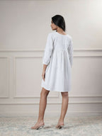 Joban Fashion Women's White Short Dress | Grocsy