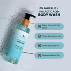 The Wellness Shop 2% Salicylic+1% Lactic Acid Body Wash | Grocsy