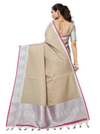 Mimosa Women's Banarasi Art Silk Brown Saree | Grocsy
