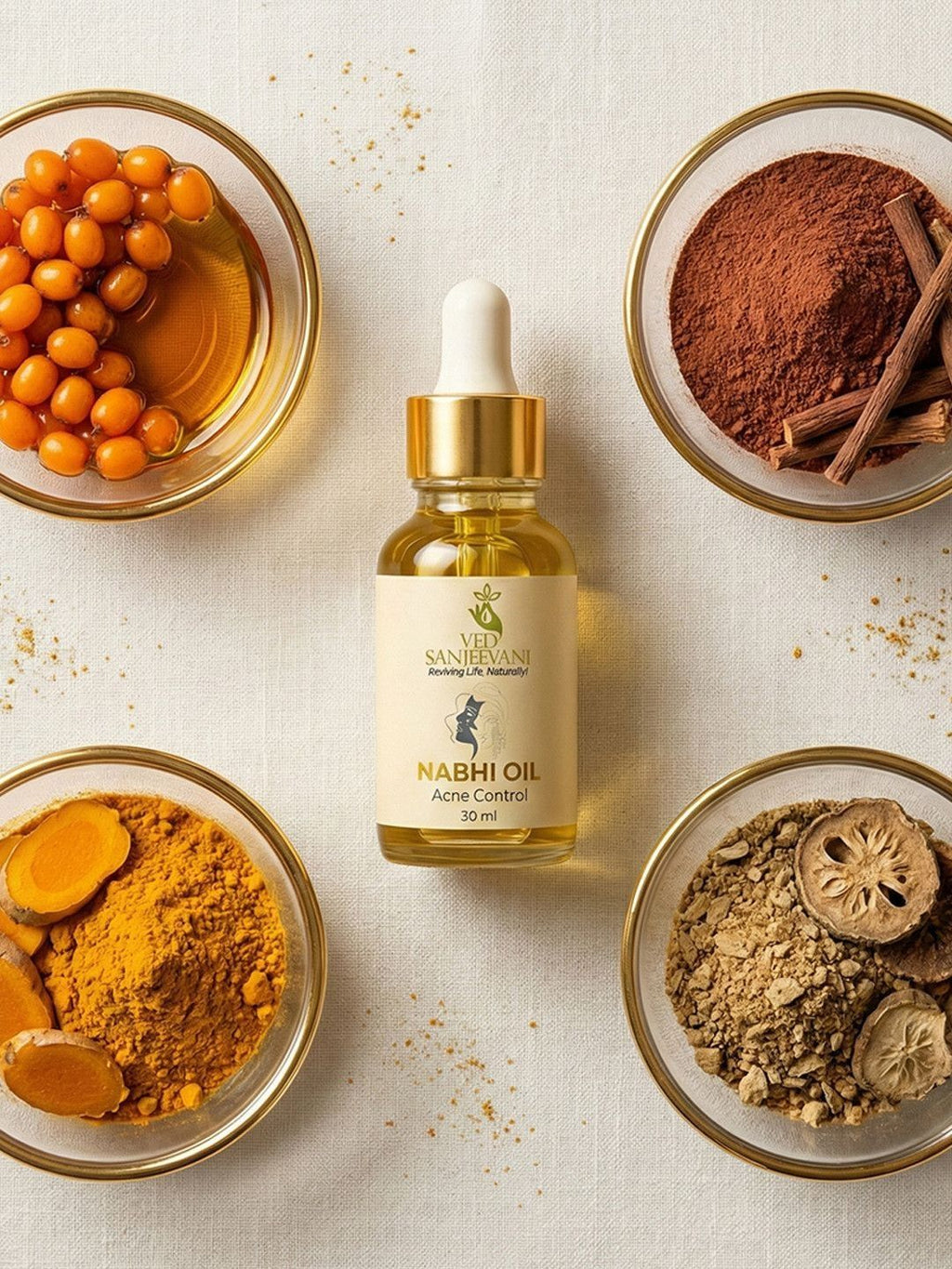 Ved Sanjeevani Acne Control Nabhi Oil | Grocsy