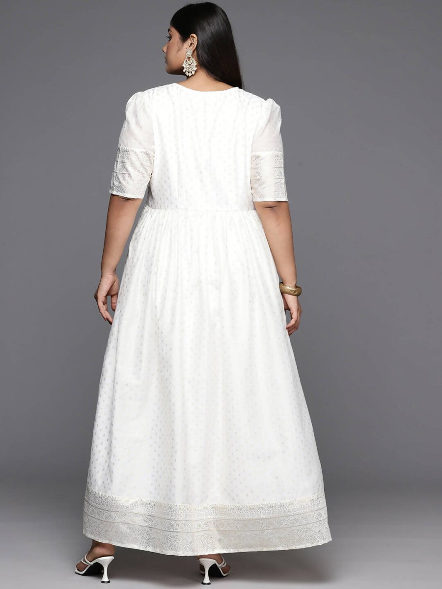 Ahalyaa Women's Traditional wear Ethnic Dress - Off White | Grocsy