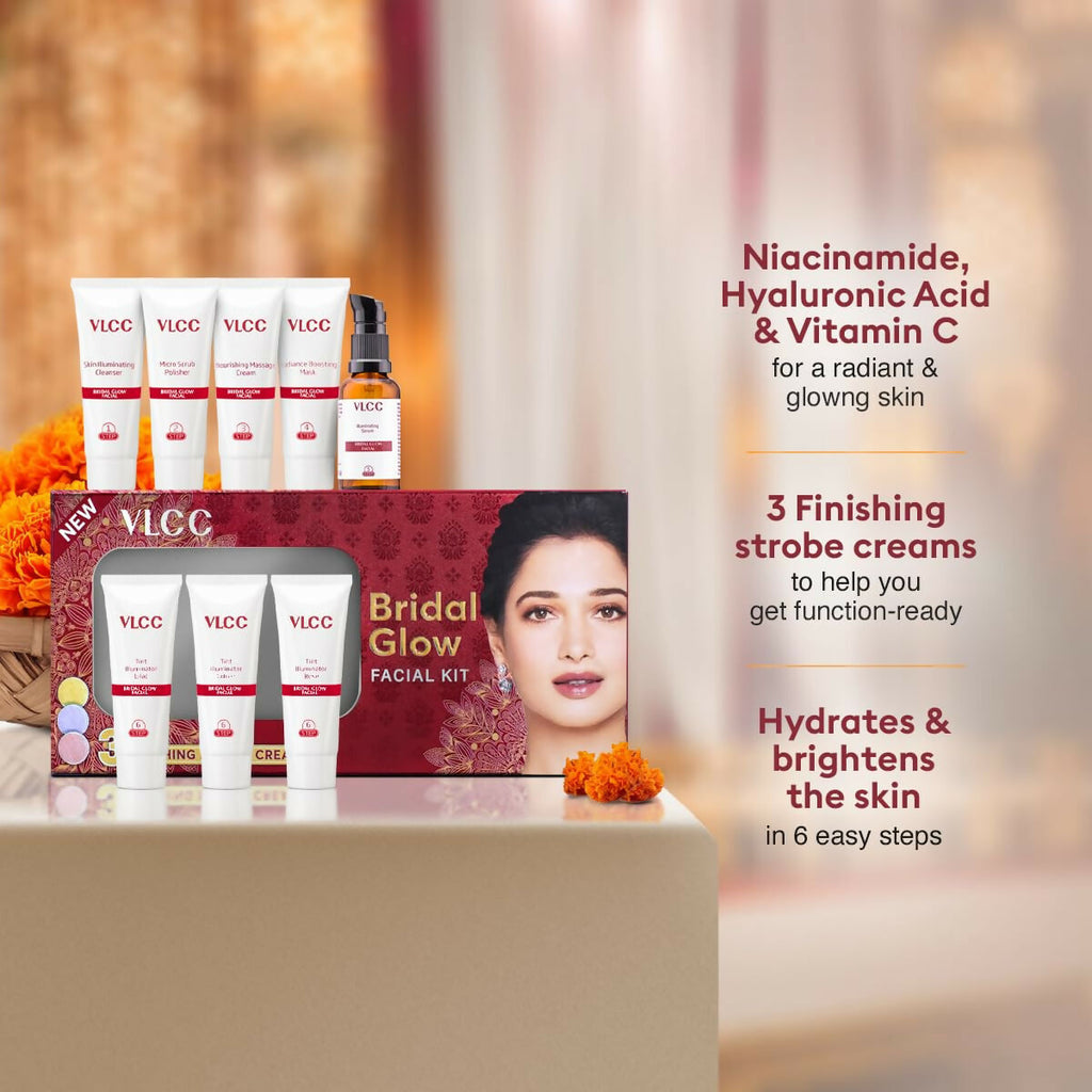 VLCC Bridal Glow Facial Kit for Special Glow For Your Special Moments | Grocsy