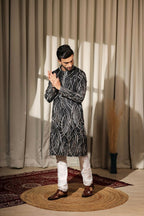 Black Viscose Designer Embroidery Work Kurta Set - Mahotsav | Grocsy
