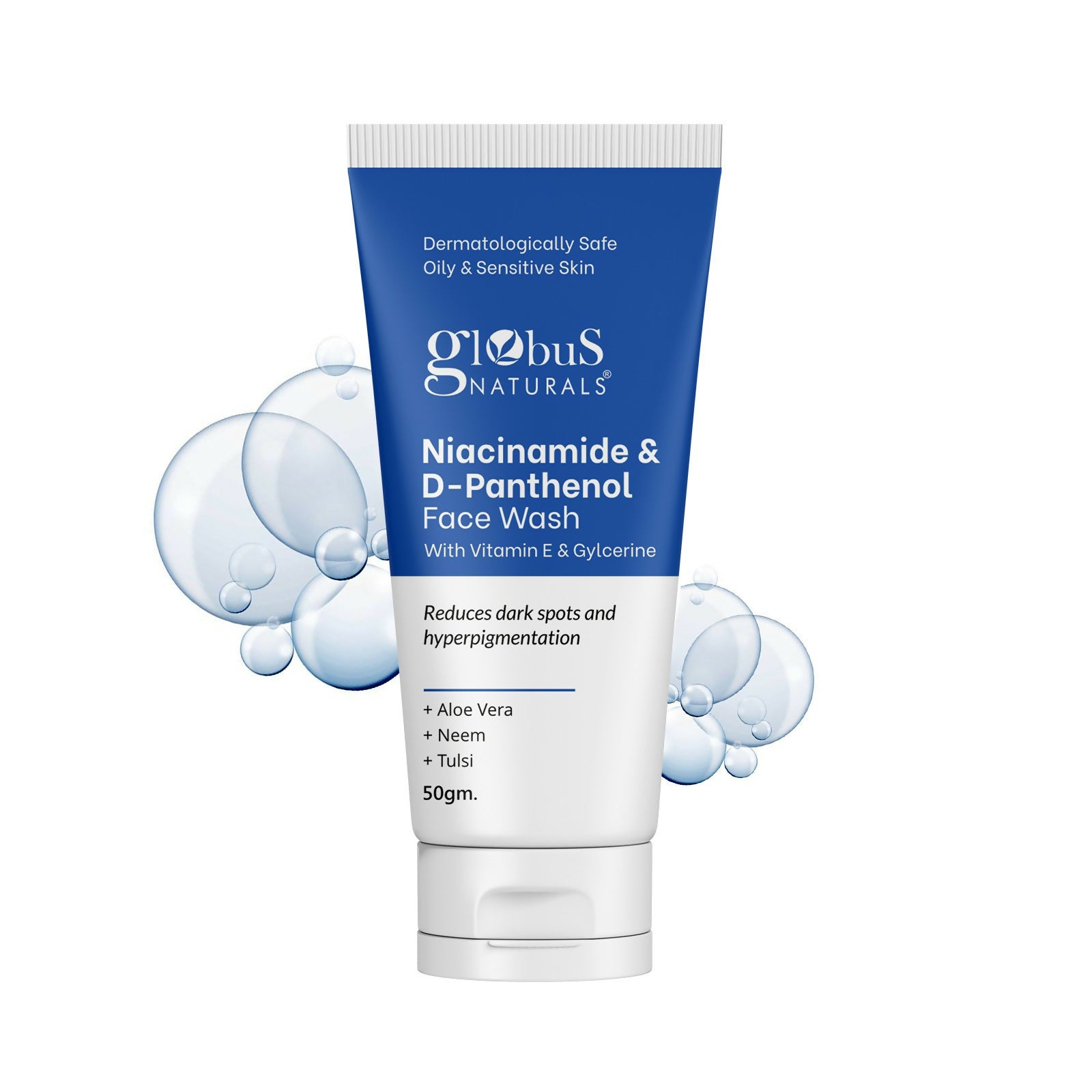 Globus Naturals Niacinamide & D-Panthenol Face Wash with Vitamin E & Glycerine | Grocsy