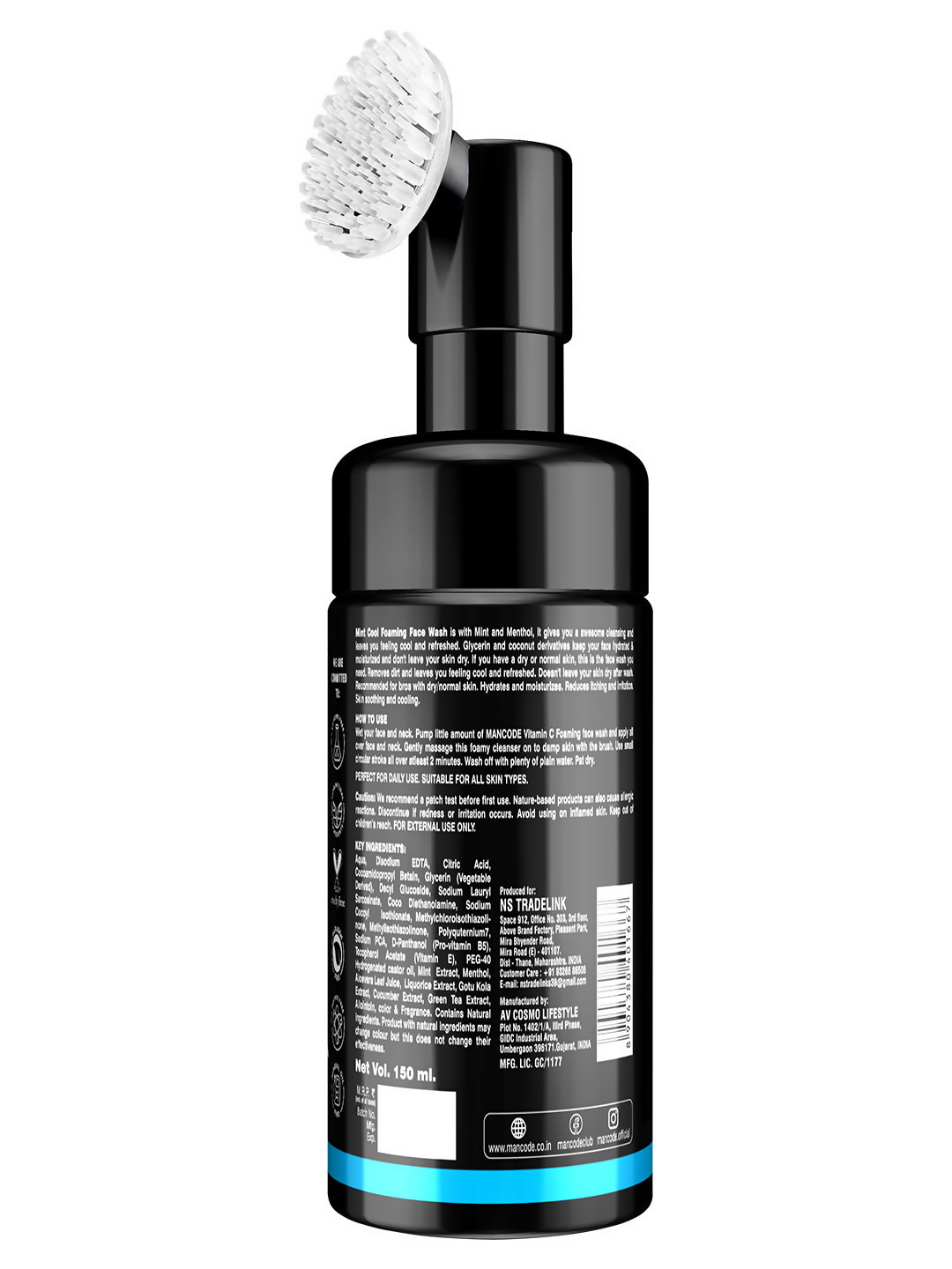 Mancode Refreshing Mint Cool Foaming Face Wash | Grocsy