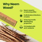 The Natural Wash Neem Wood Comb | Grocsy