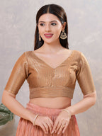 Joban Fashion Women Jacquard Copper Stitched Blouse | Grocsy