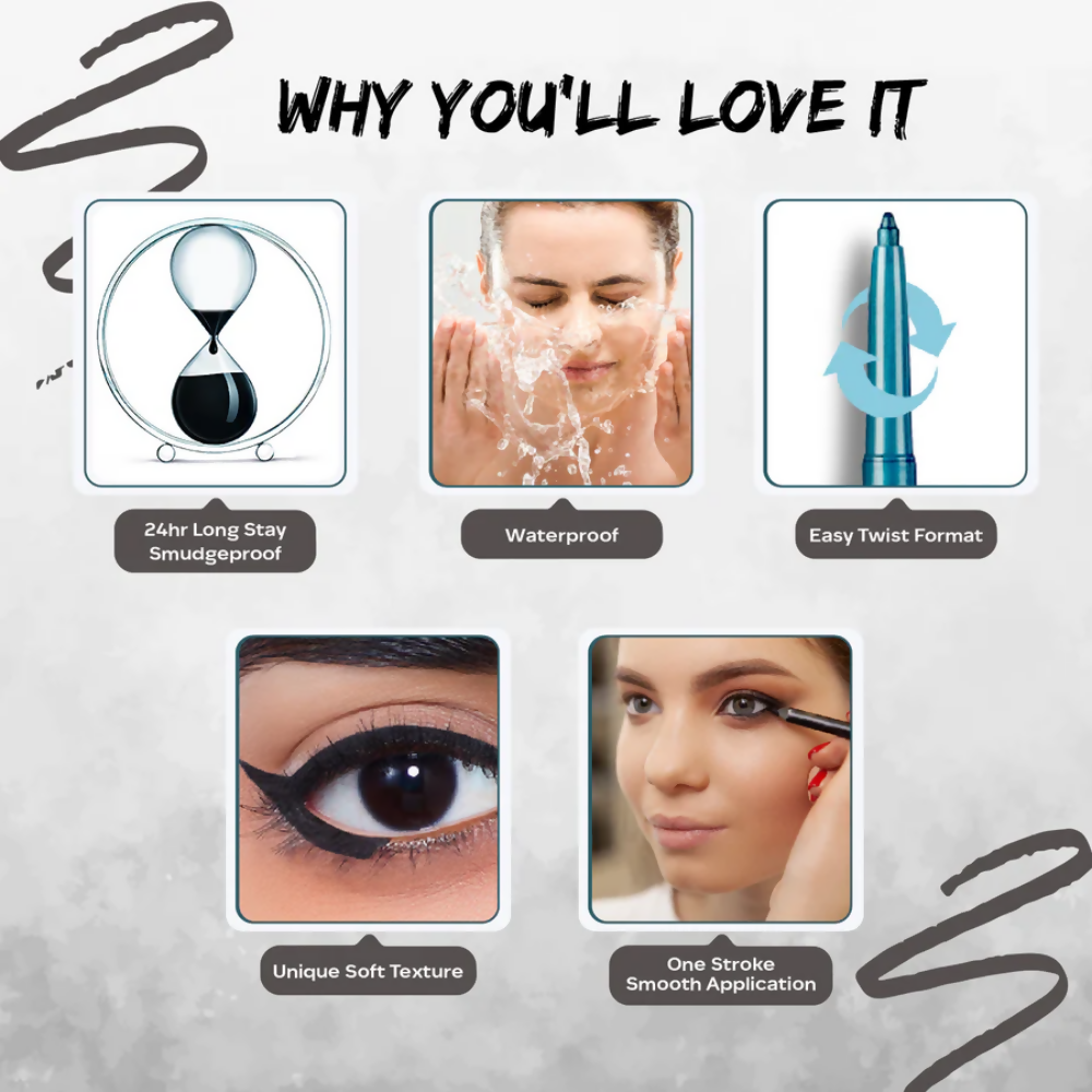 Faces Canada Ultime Pro Twist Eye Kajal Liner - Silver 01 | Grocsy