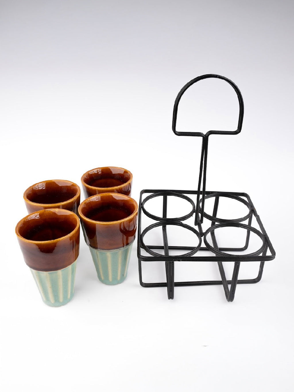 Simply Soho Kulhad Caddy-Set of 4 | Grocsy