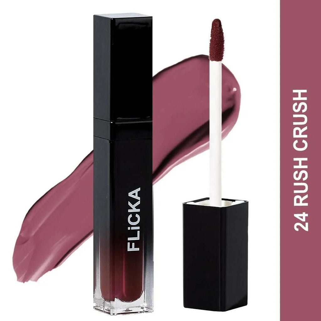 FLiCKA Set and Attack Liquid Matte Lipstick 24 Rush Crush - Nude | Grocsy