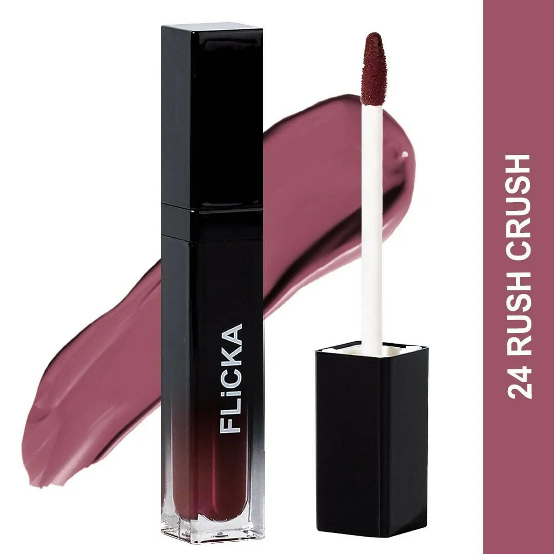 FLiCKA Set and Attack Liquid Matte Lipstick 24 Rush Crush - Nude | Grocsy